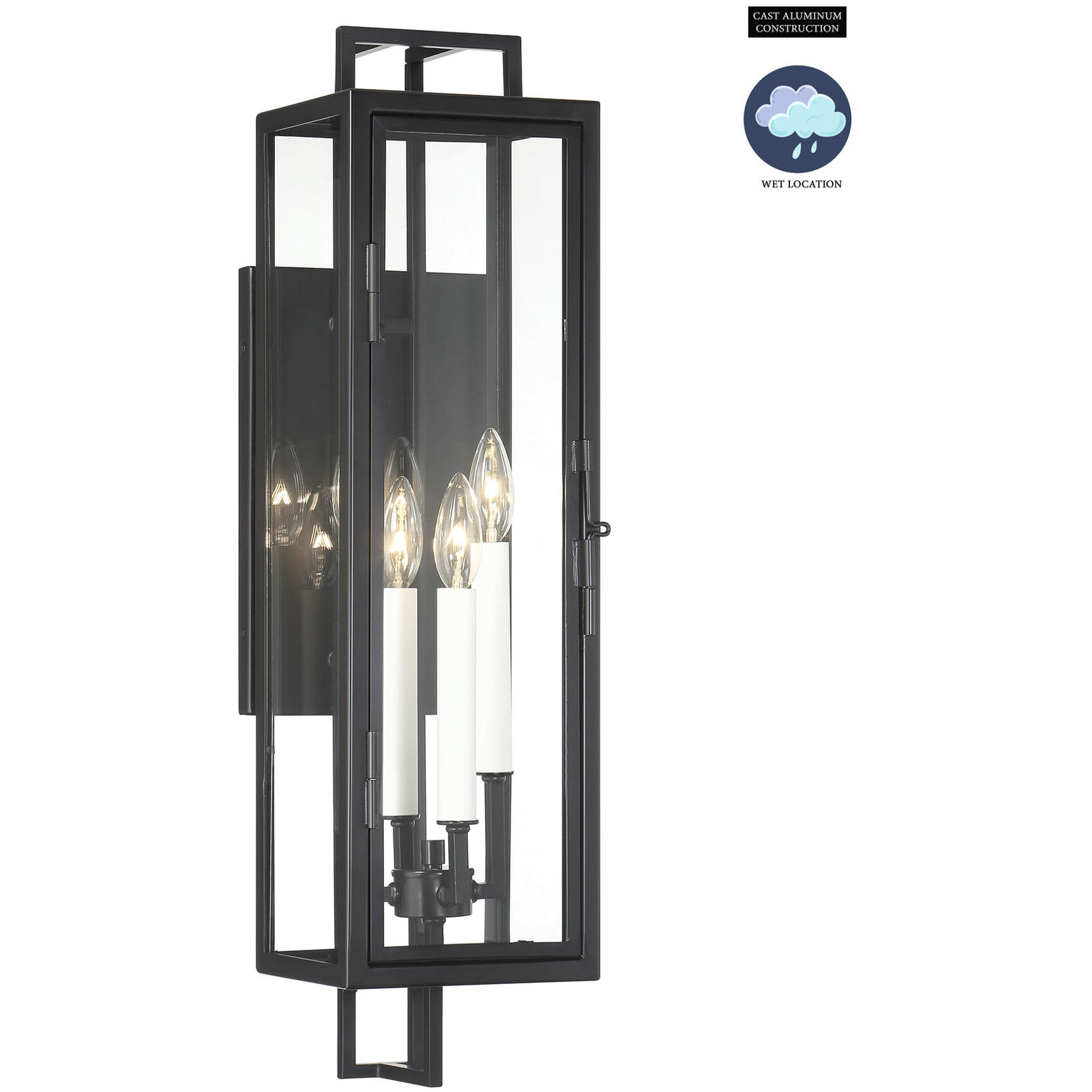 Knoll Road 4 Light 27.13 inch Coal Outdoor Wall Mount, Great Outdoors